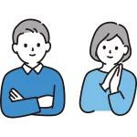 Men And Women With Resolved Expressions 40 50s SVG Icon